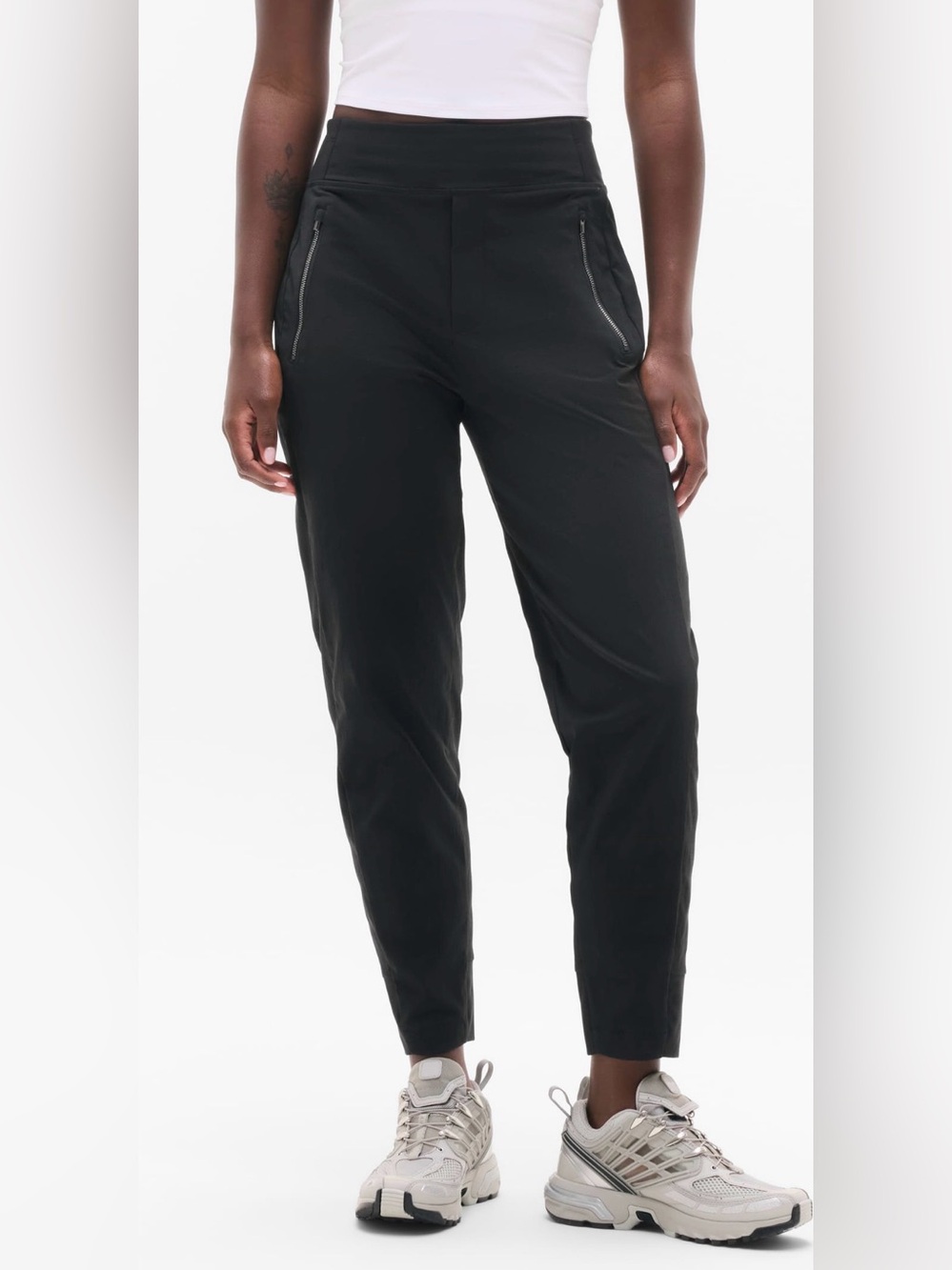 Athleta Women’s Black Trekkie North High-Rise Tapered Pants XL UPF 50+